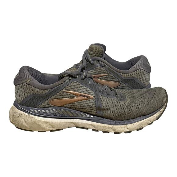 Brooks Adrenaline GTS 20 Gray Copper Mens Size 9.5 Stability Running Shoes - Picture 6 of 8